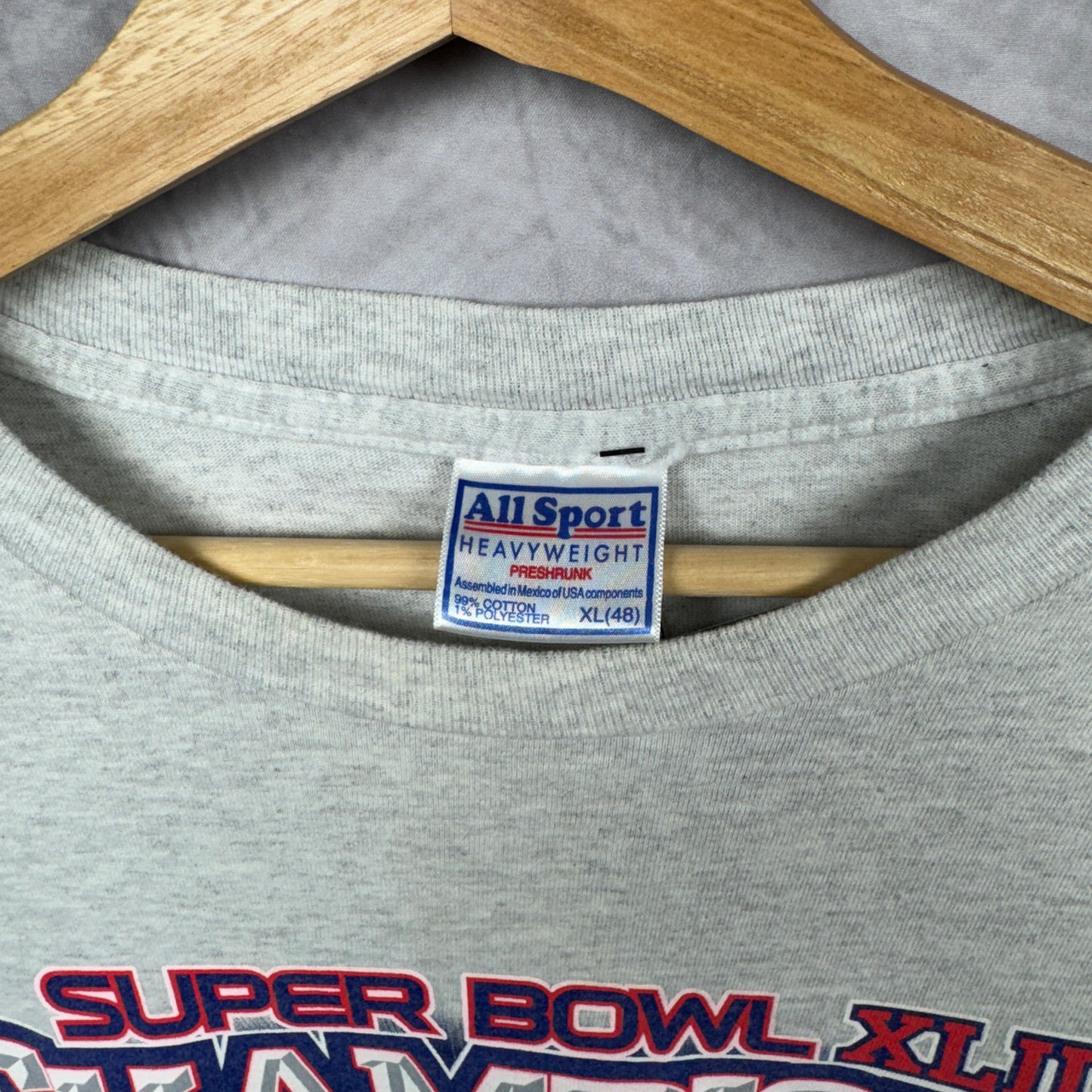 2008 Grey New York Giants Super Bowl XLII Longsleeve Shirt 4222