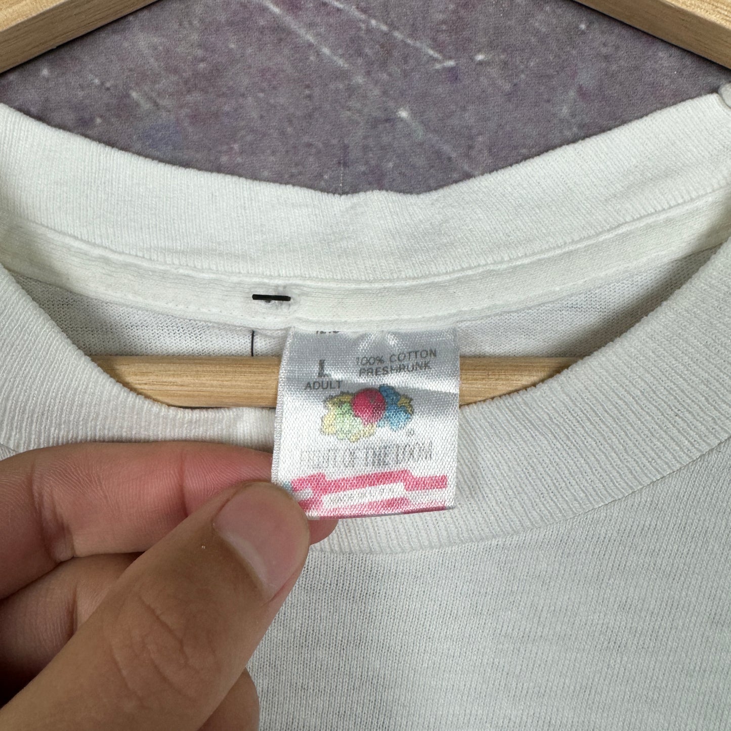 90s White Human-i-Tees Bear Us In Mind Pandas Graphic Shirt L 2535