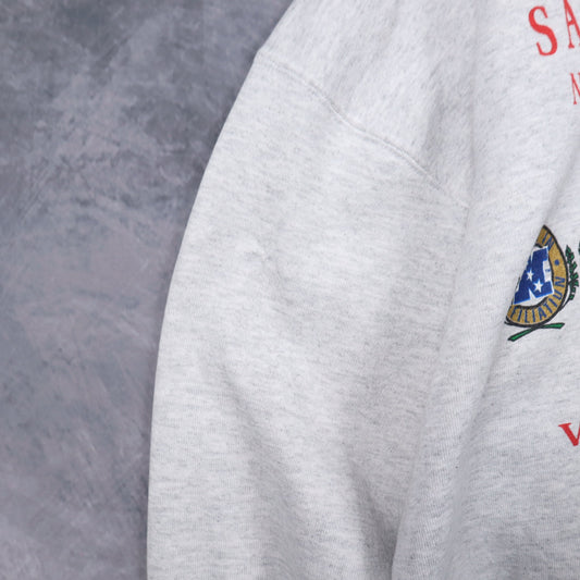 90s Grey San Francisco 49ers Western Division Crewneck Sweatshirt 6486