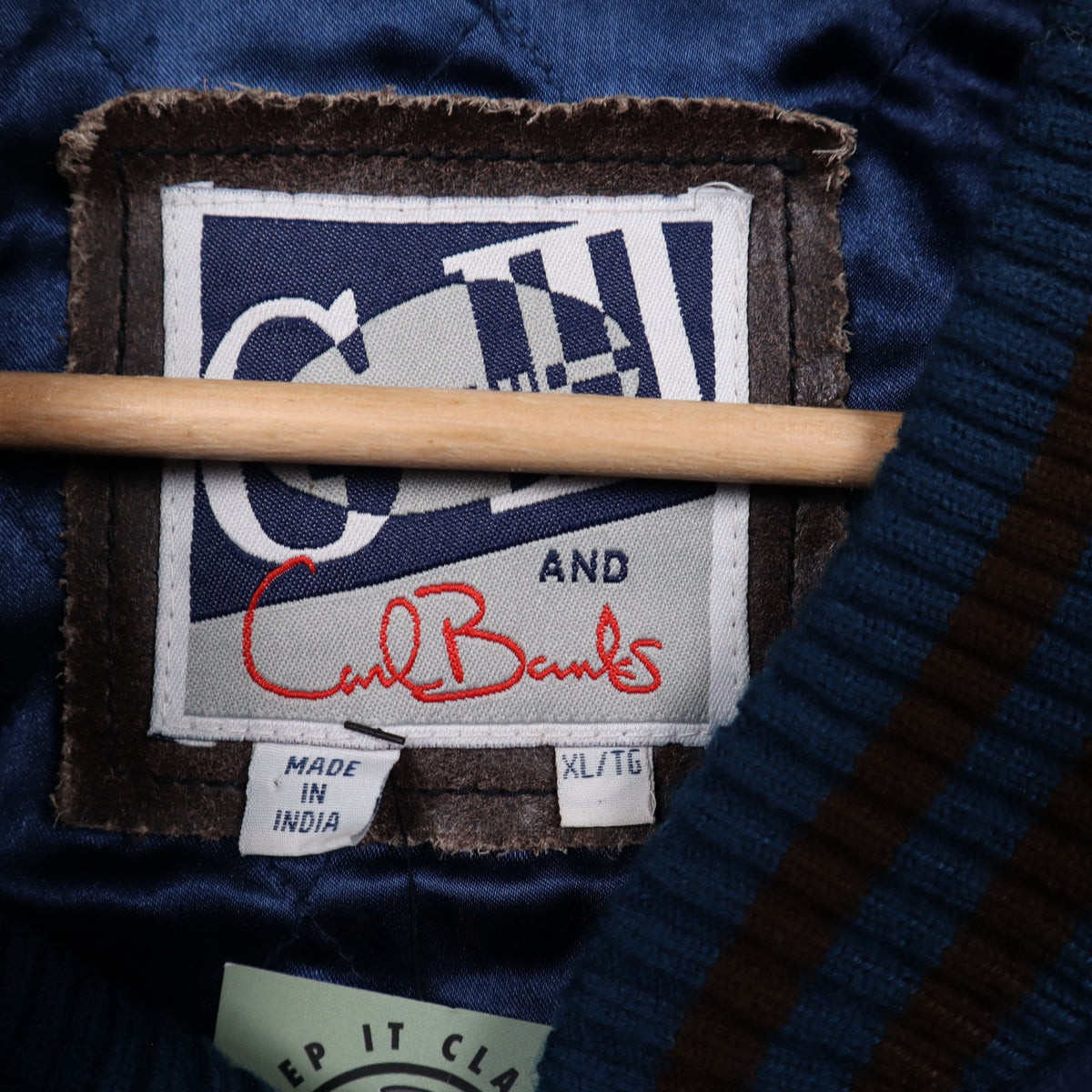 90s Navy Blue Dallas Cowboys GIII Carl Banks Varsity Jacket 6508