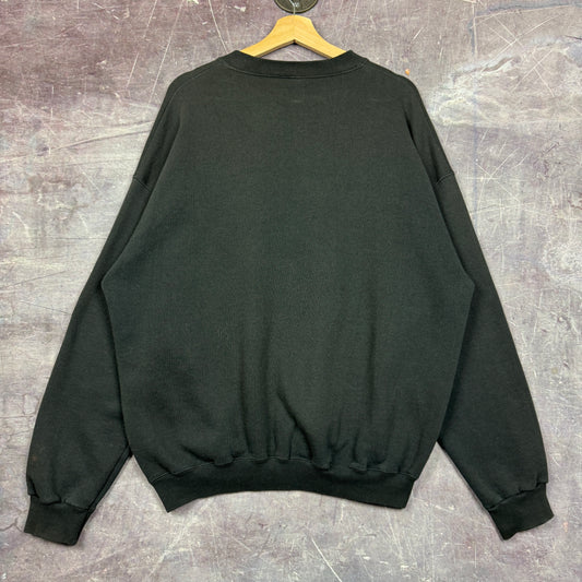 90s Black Discus Athletic Jaguars Graphic Crewneck Sweatshirt L 1779