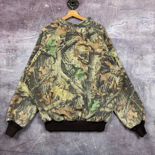 Early 00s Real Tree Camo Scentlok Antlers Zip Up Jacket XL 1874