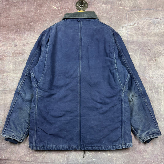 90s Navy Blue Carhartt GE Embroidered Arctic Work Jacket L 2370