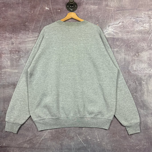 Early 00s Heather Grey New York Knicks Basketball Graphic Crewneck Sweatshirt XL 2994