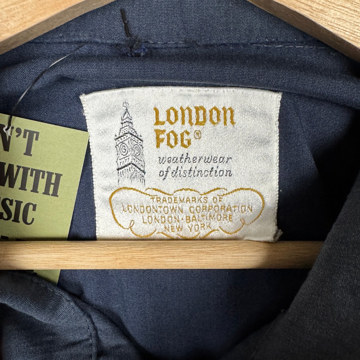 90s Faded Navy Blue London Fog Harrington Style Eisenhower Lightweight Crop Jacket L 0581