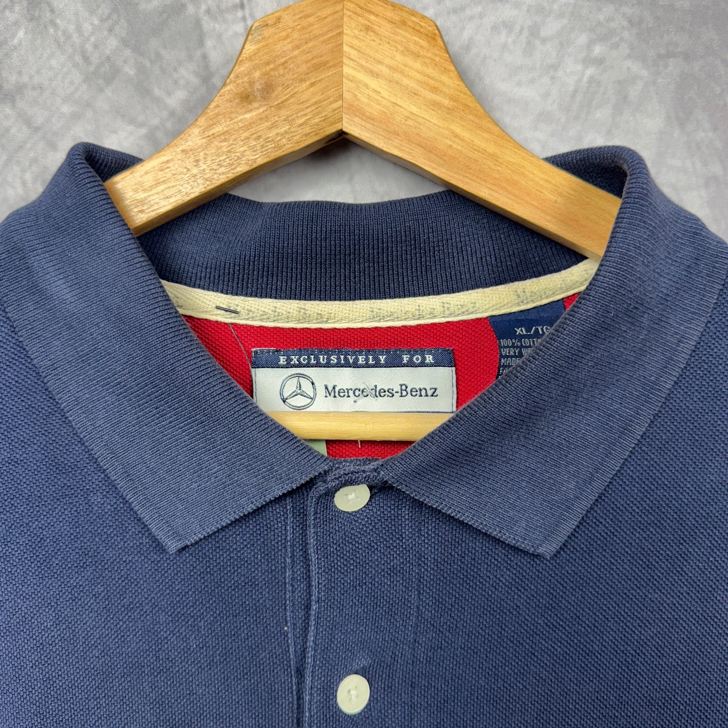 90s Blue Mercedes Benz Polo Shirt 3959