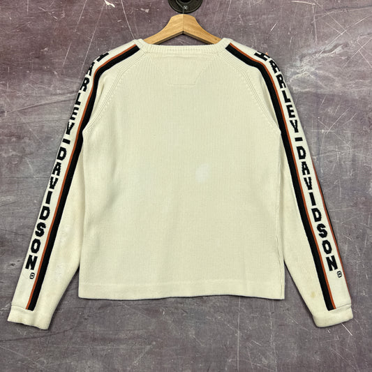 90s Off White Harley Davidson Knit Sweater 3071