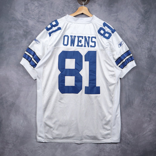 00s White Dallas Cowboys Terrell Owens Reebok NFL Jersey 6672