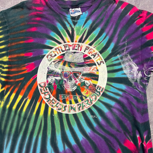 1988 Tie Dye Grateful Dead Gentleman Pirates Deadheads in Paradise Key West Graphic Shirt