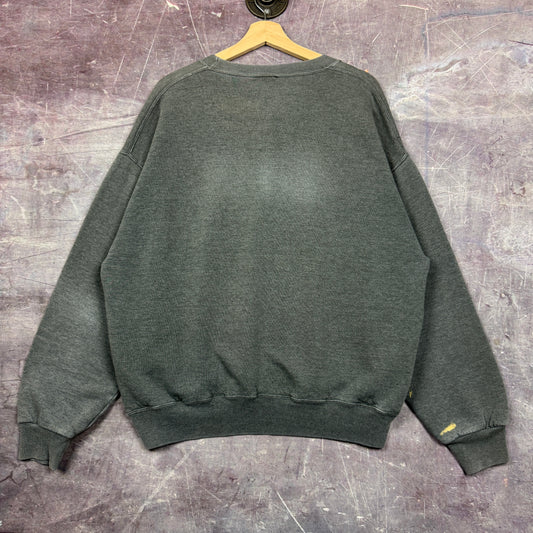 90s Faded Gray Russell Athletic Blank Essential Crewneck Sweatshirt L 1755