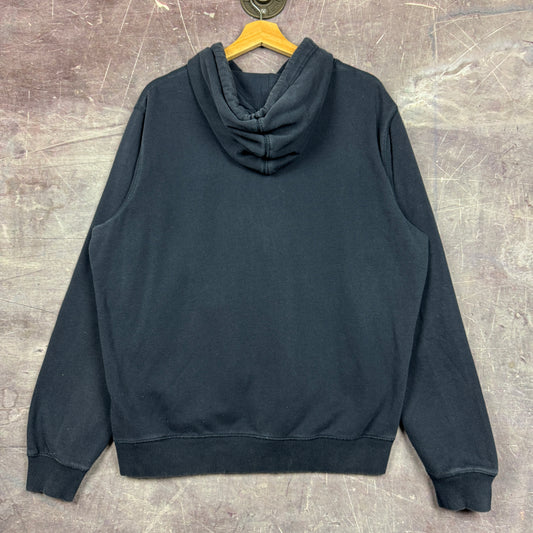 Early 00s Navy Blue Nike Mini Swoosh Essential Logo Zip Up Hoodie L 1982