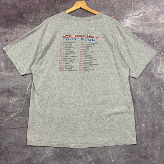 2006 Light Gray Journey Escape Tour Graphic Shirt XL 1171
