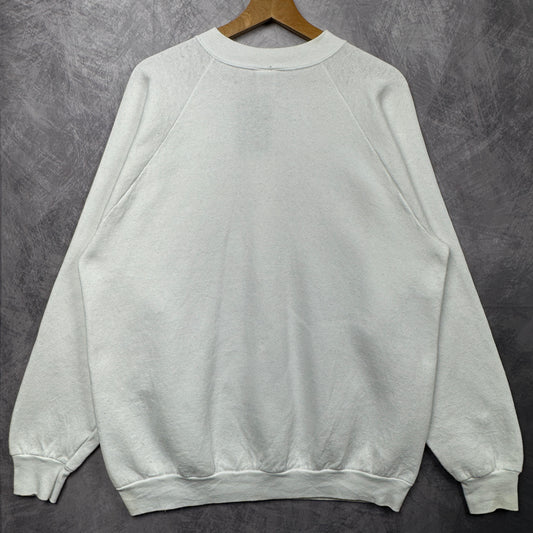 90s White Pittsburgh Steelers Crewneck Sweatshirt 4275