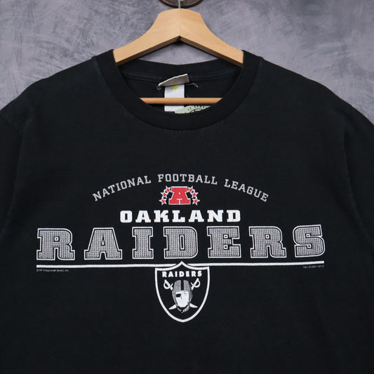2001 Black Oakland Raiders NFL Shirt 6776