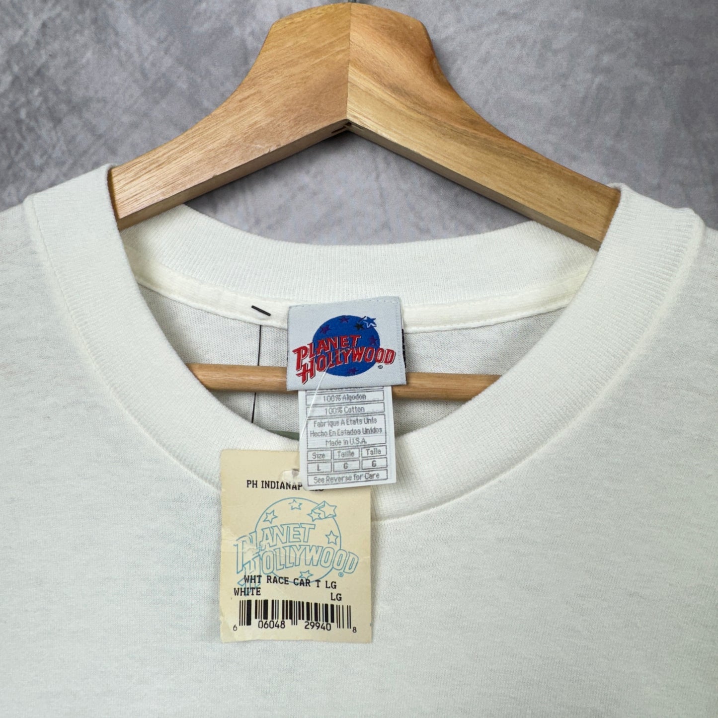 90s White Planet Hollywood Indianapolis Shirt 3942