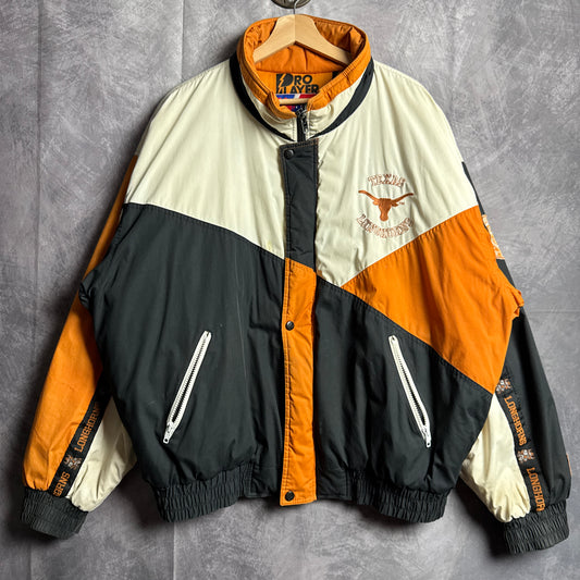 90s Multi Color Texas Longhorns Pro Player Puffer Jacket 4453