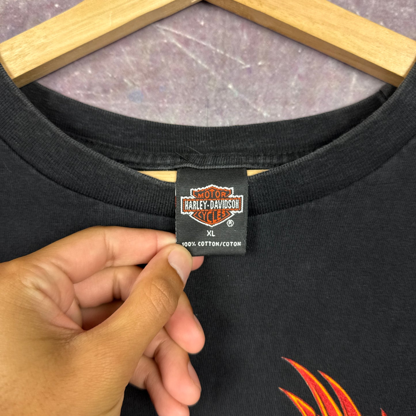 90s Faded Black Harley Davidson Shirt 3178