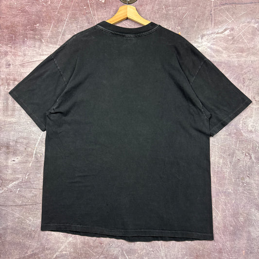 90s Black Recycle Used Oil Shirt 3696