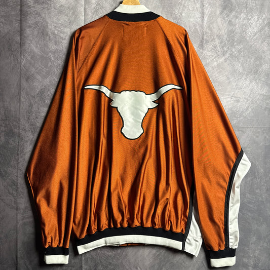 90s Orange Texas Longhorns Reebok Basketball Team Issue Warm Up 4478