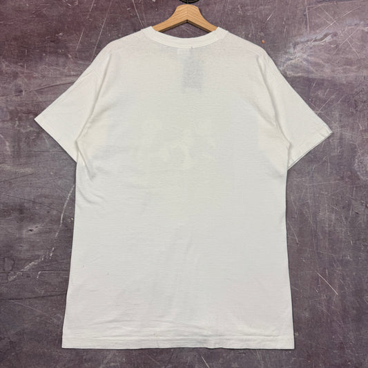 90s White Human-i-Tees Bear Us In Mind Pandas Graphic Shirt L 2535