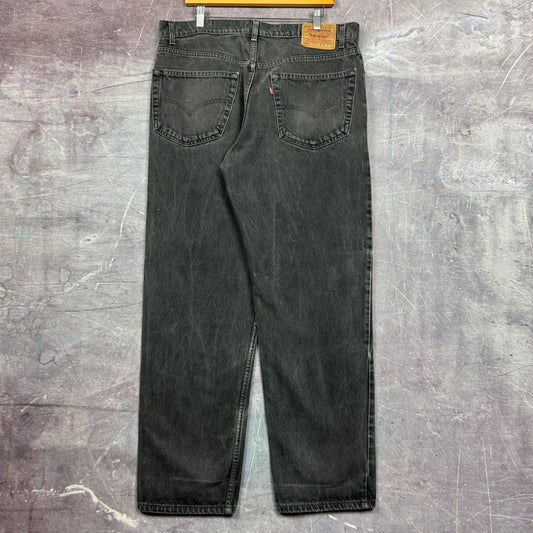 90s Faded Black Levi's 550 Denim Jeans 37x31.5 2233