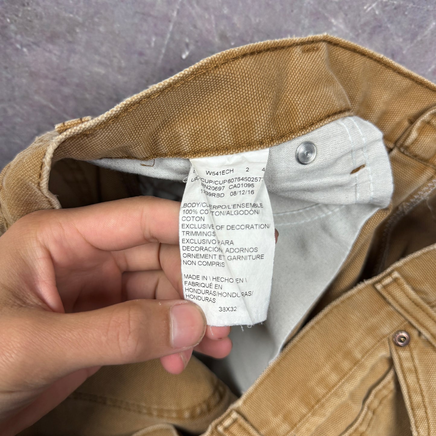 Early 00s Tan Brown Dickies Carpenter Work Pants 36x30.5 2147