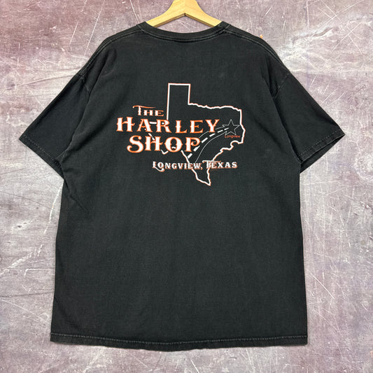 00s Faded Black Harley Davidson Shirt 3174