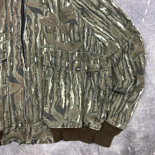 90s Real Tree Camo Lightweight Bomber Jacket Boxy XL AB46