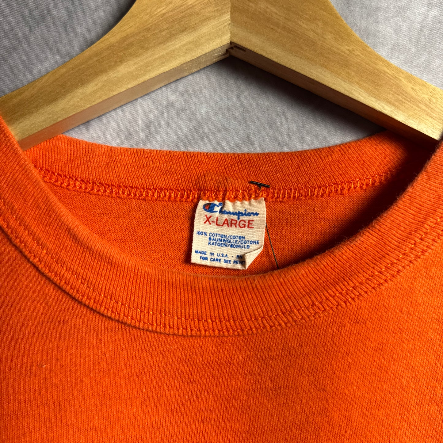 80s Orange Texas Longhorns Champion Hook Em Horns Shirt 4569