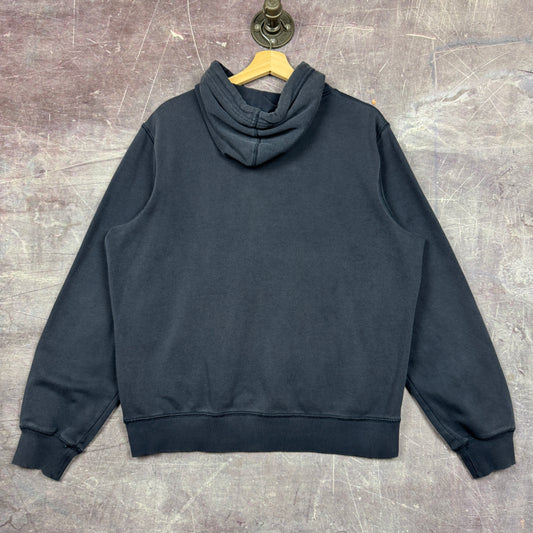 Early 00s Faded Black Nike Mini Swoosh Essential Logo Hoodie L 1850