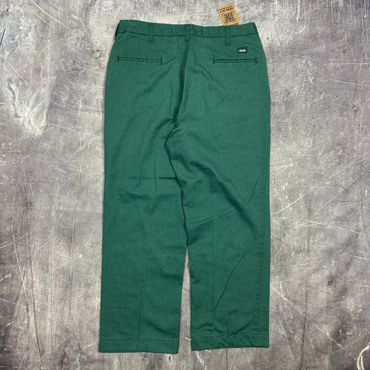 80s Green Cintas Cotton Poly Dickies Style Work Pants 33x27 AI42