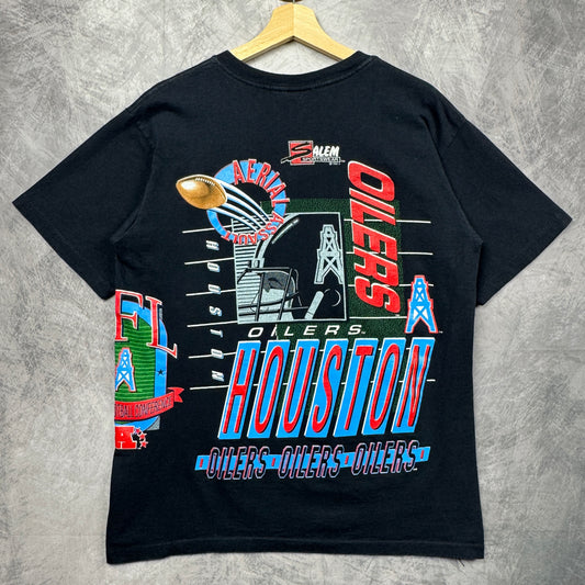 1992 Black Houston Oilers Shirt 4228