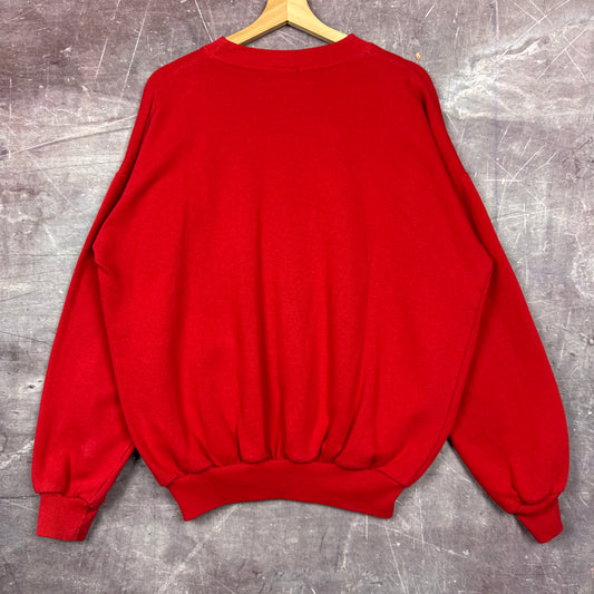 90s Red Black Flag Reason For Living Graphic Crewneck Sweatshirt L 2931
