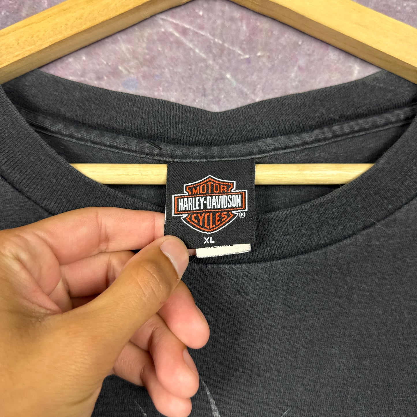 00s Faded Black Harley Davidson Shirt 3152