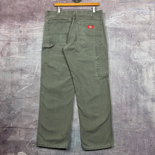 Early 00s Green Dickies Carpenter Work Pants 36x30 2210