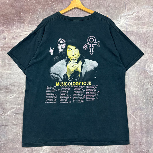 2004 Faded Black Prince Rap Tee Musicology Tour Graphic Shirt XL 2899
