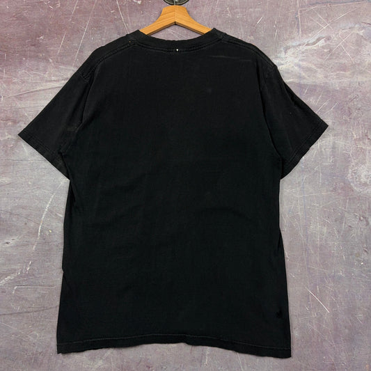90s Faded Black Korn Issues Graphic Painter Shirt L 2883