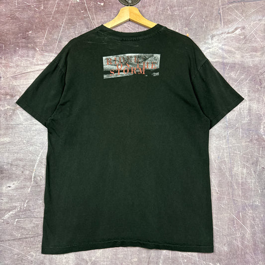 90s Faded Black The Doors Riders On The Storm Graphic Shirt L 2819