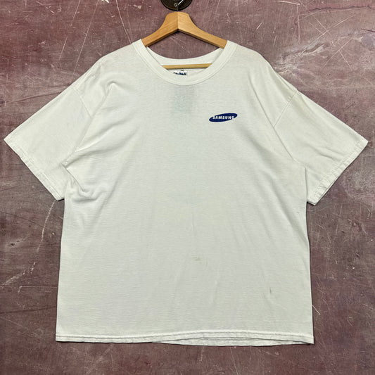 90s White Samsung Digital Muscle Tee 3828