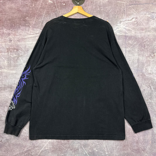00s Black Dragon Flame Sleeve Shirt 3103