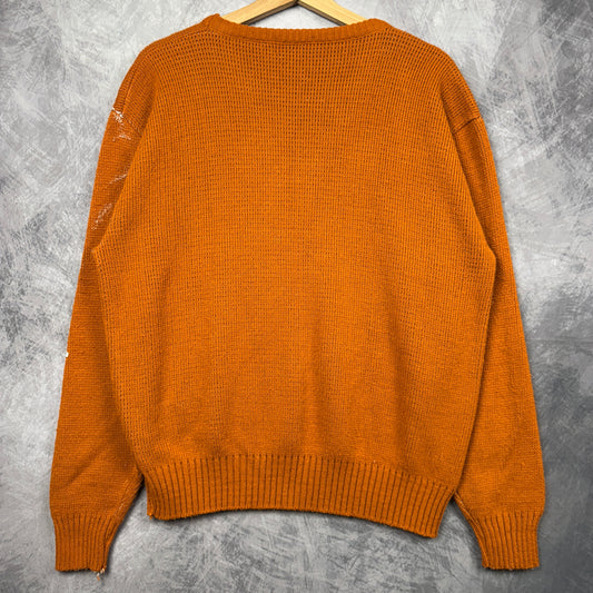 80s Orange Texas Longhorns Knit Sweater 4395