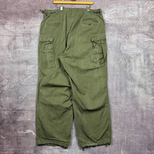 50s Olive Green Korean War Field Shell M-1951 Baggy Cargo Pants 42x31.5 2034