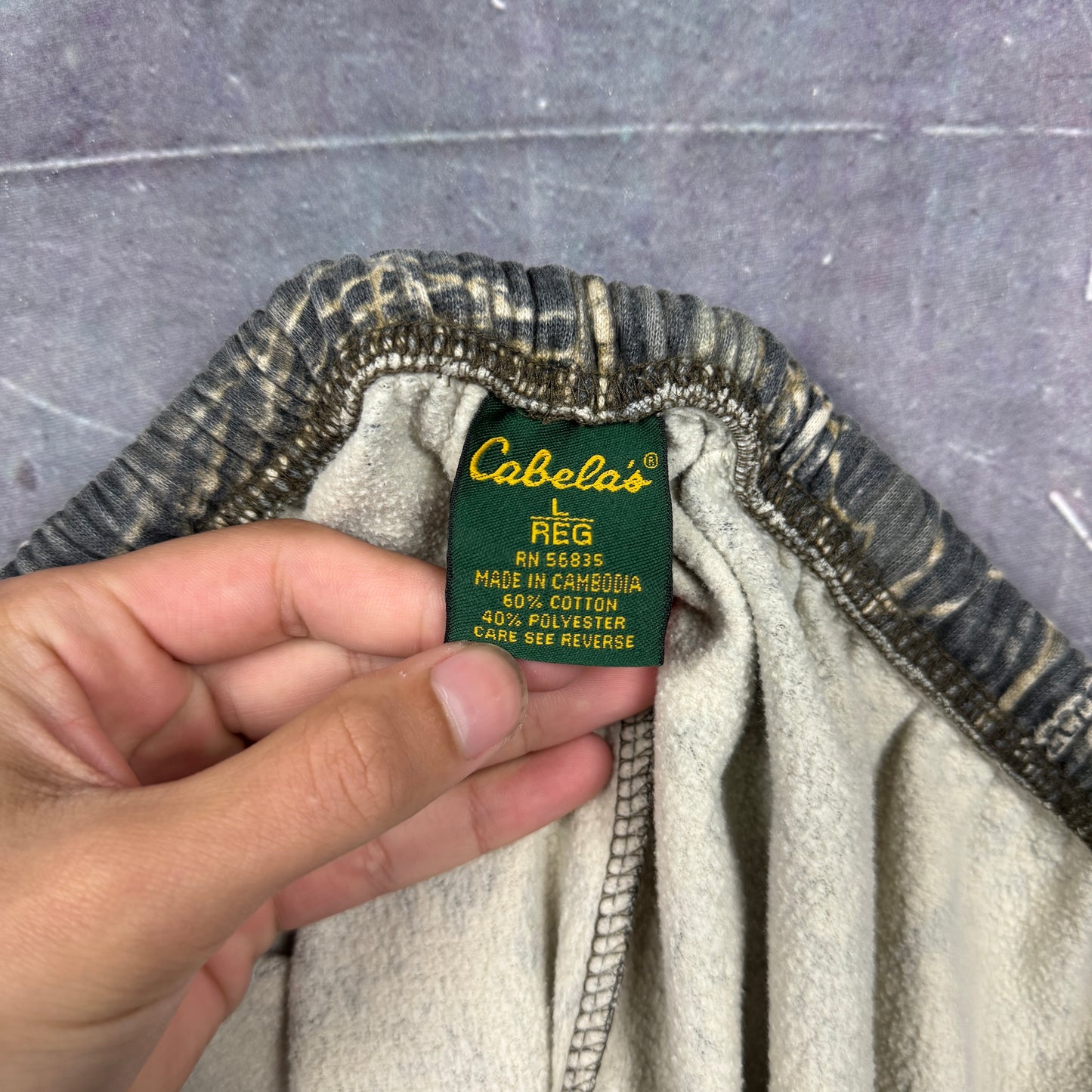 90s RealTree Camo Cabelas Baggy Jogger Sweatpants 31x29.5 2155