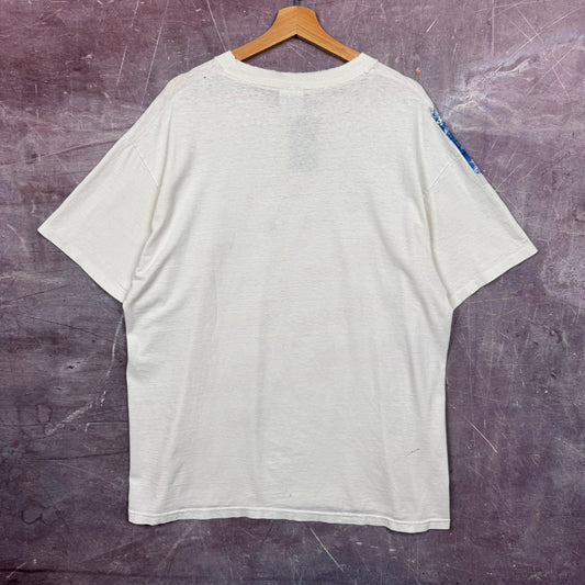 1996 White American Flag Atlanta Olympics Shirt 3453