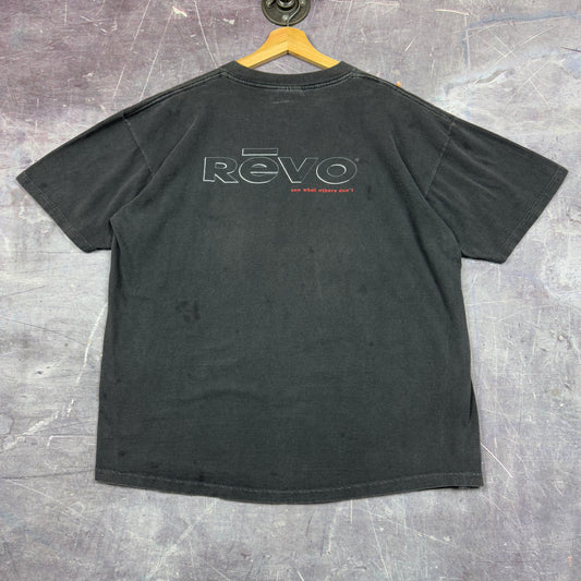 90s Faded Black Revo See What Others Don't Logo Graphic Shirt XL 1124