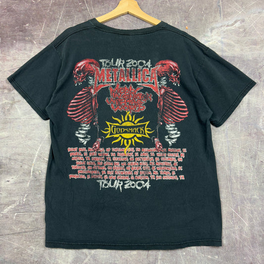 2004 Metallica Pushead Madly In Anger With The World Tour Graphic Shirt L 1157