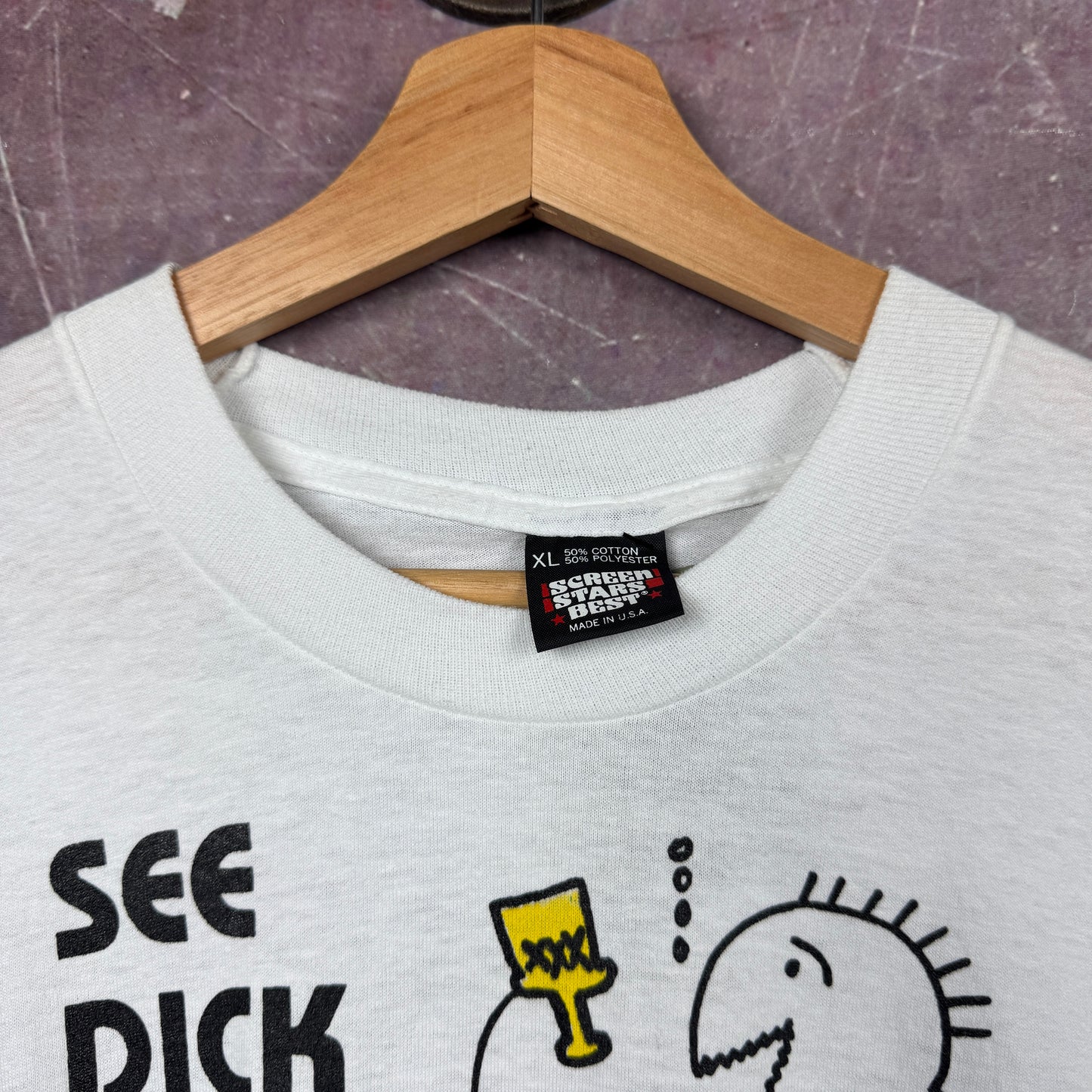 90s White Dick Drunk Driving Shirt 3633