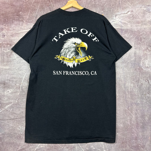 90s Black Harley Davidson 3D Emblem Shirt 3189