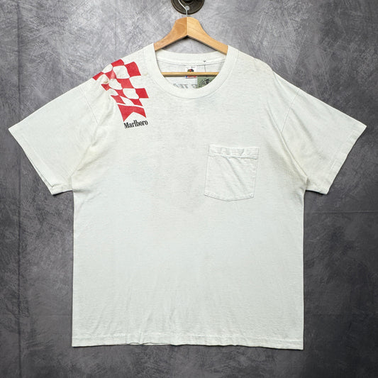 90s White Marlboro Racing Team Shirt 3939