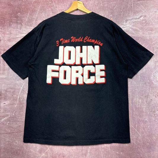 90s Black John Force Shirt 3838